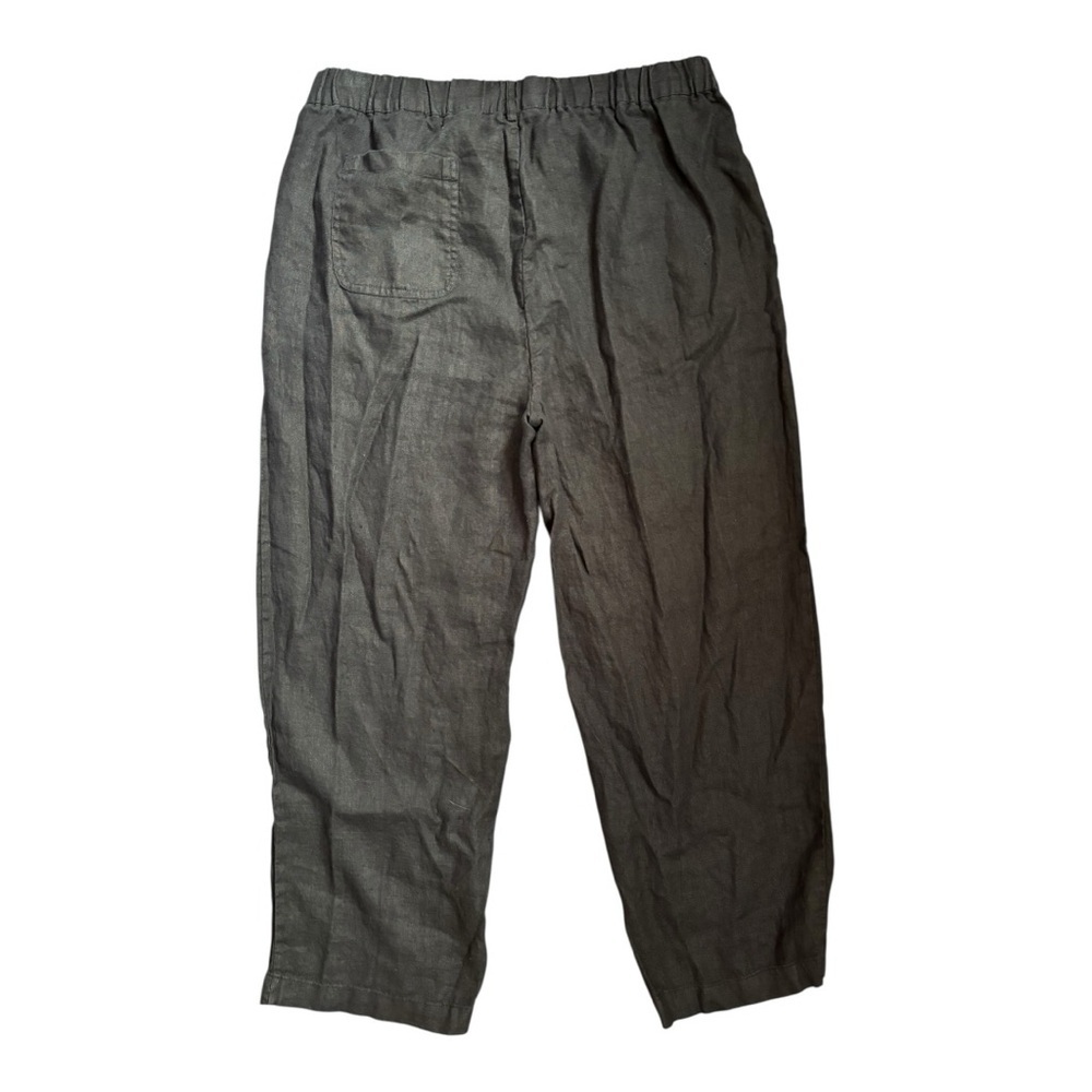 Quince 100% European Linen Pants Women’s Size L Black Relaxed - Picture 4 of 10